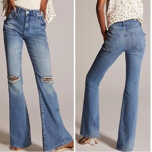 PILCRO BY ANTHROPOLOGIE The Icon Distressed Flare Jeans